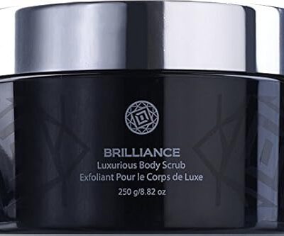 Forever Flawless BRILLIANCE – Diamond Body Scrub with Raw Sugar, Premium Sea Salt, Vitamin E, Exfoliating, Nourishes FF83 (8.82 oz)