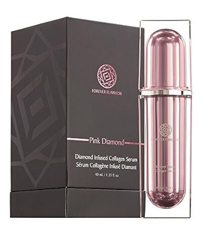 Forever Flawless Diamond Infused Collagen Serum with 100% Natural Pink Diamond Infused Powder & Soothing Botanicals, Designed for Anti Wrinkle & Anti Aging FF31 (1.35 oz)