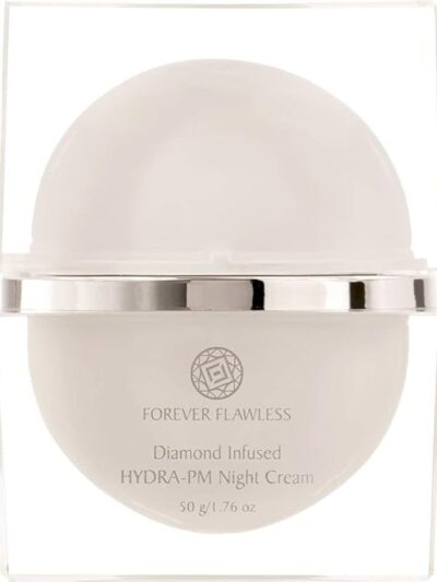 Forever Flawless HYDRA-PM Night Cream – Infused with Vitamins and 100% Natural Diamond Powder – Anti-Aging Anti-Wrinkle Face Cream for Men and Women – White Diamond Collection FF15, (1.76 oz)