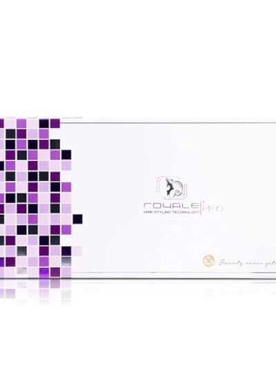 Royale Ionic Flat Iron Luxury Ceramic Tourmaline 2 in 1 Hair Straightener & Curler + Predire Robe – Single Pass, Floating Plates, Anti-Frizz 1″ (Purple Leopard)