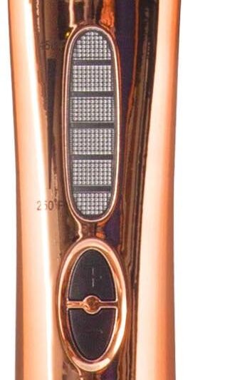 Royale Luxury Ceramic Hair Straightener Brush – Genius Heating Element, Ionic Technology (Sparkling Rose Gold)